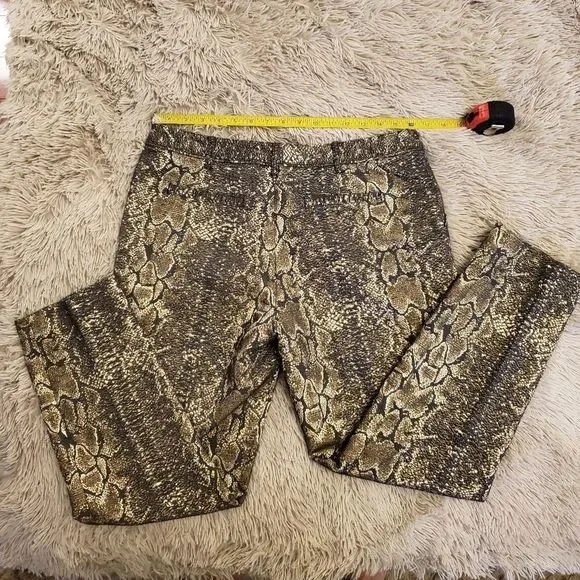 Sexy gold & black Worthington snake print pants - Picture 6 of 8